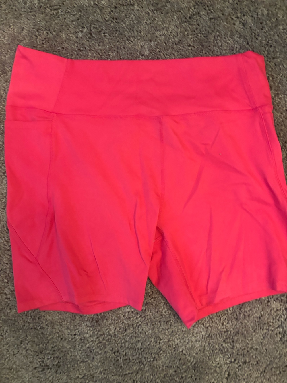 Women's High-Waist Bike Shorts in Bright Pink